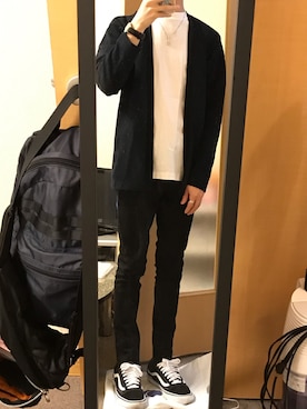 「UNIQLO（ユニクロ）のWOMEN ウルトラストレッチジーンズ（デニムパンツ）」を使った、RAYさん（メンズ・165cm）の春コーディネート