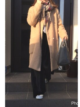 「coca（coca）（コカ）のアイテム（ダウンジャケット/コート）」を使った、chiiiiiiichanさん（レディース・150cm）の冬コーディネート
