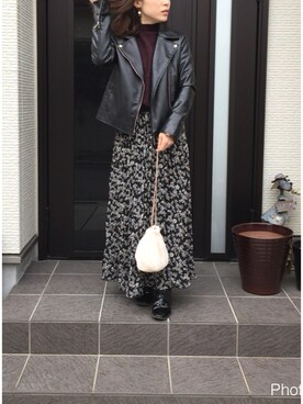 「インスタグラムもみてね」｜chiiiiiiichanさん（レディース・150cm）の冬コーディネート
