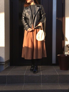 「ファー巾着」｜chiiiiiiichanさん（レディース・150cm）の冬コーディネート