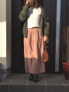 「ファー巾着」｜chiiiiiiichanさん（レディース・150cm）の冬コーディネート
