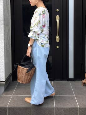 「とろみシャツ」｜「アイテム（その他）」を使った、chiiiiiiichanさん（レディース・150cm）の夏コーディネート