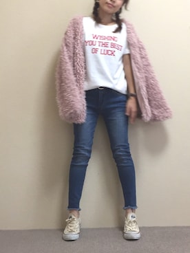 「くすみピンク」｜「アイテム（ノーカラージャケット）」を使った、chiiiiiiichanさん（レディース・150cm）の秋コーディネート
