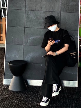 「ADER error」｜「アイテム（帽子）」を使った、輝さん（レディース・157cm）の夏コーディネート