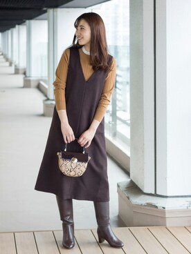 NBB STAFF16さん(レディース・165cm)の冬コーディネート