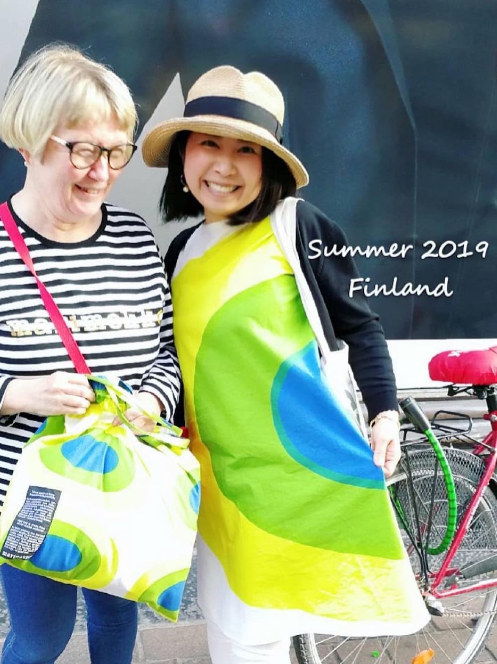 「marimekkoMELOONI、TASARAITA、marimekko、マリメッコ、マリメッコワンピース、ワンピース、ayamekkoDIY、夏休み2019はフィンランド旅行へ、Finland、フィンランド」｜「marimekkoのアイテム（ワンピース、グリーン系）」を使った、ayyaaamekkoさん（レディース・150cm）の夏コーディネートの1枚目の写真