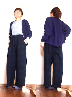 「ブラックウォッチ」｜やっぷさん（レディース・158cm）の冬コーディネート