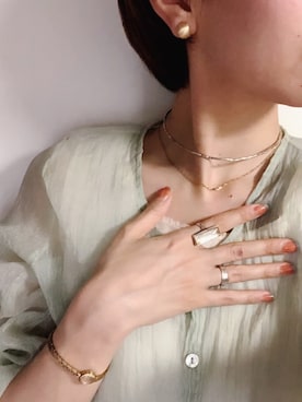「IOSSELLIANI（イオッセリアーニ）のアイテム（リング）」を使った、藍さん（レディース・168cm）の夏コーディネート