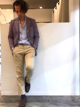 「BARBA（バルバ）のアイテム」を使った、matsudaさん（メンズ・175cm）の秋コーディネート