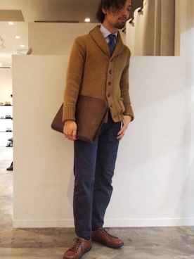 「BARBA（バルバ）のアイテム」を使った、matsudaさん（メンズ・175cm）の冬コーディネート