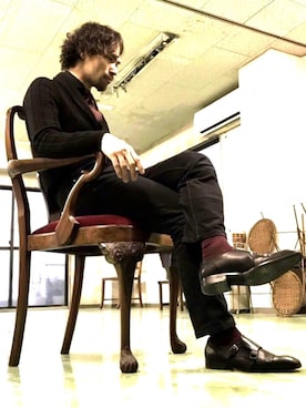 「BARBA（バルバ）のアイテム」を使った、matsudaさん（メンズ・175cm）の冬コーディネート