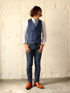 「Bevilacqua（ベヴィラクア）のアイテム」を使った、matsudaさん（メンズ・175cm）の夏コーディネート