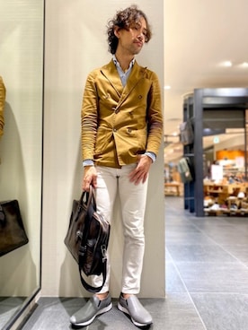 「アイテム（ビジネスバッグ）」を使った、matsudaさん（メンズ・175cm）の夏コーディネート