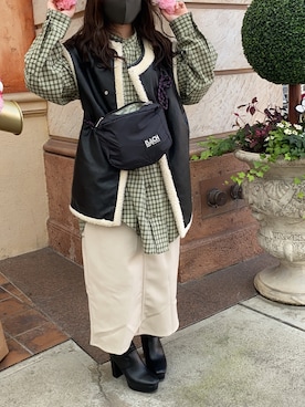 「ユニバ」｜「アイテム（その他アウター）」を使った、a y aさん（レディース・146cm）の秋コーディネート