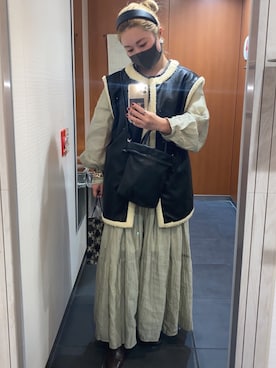 「甘辛mix」｜「アイテム（その他アウター）」を使った、a y aさん（レディース・146cm）の冬コーディネート