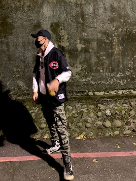 「freebird（フリーバード）のアイテム」を使った、BčŁ👾さん（メンズ・180cm）の春コーディネート