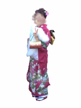 「成人式ヘア」｜きみさん（レディース・165cm）の冬コーディネート