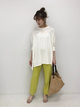 「Spick & Span（スピックアンドスパン）のアイテム（ポンチョ）」を使った、Moeriさん（レディース・160cm）の春コーディネート