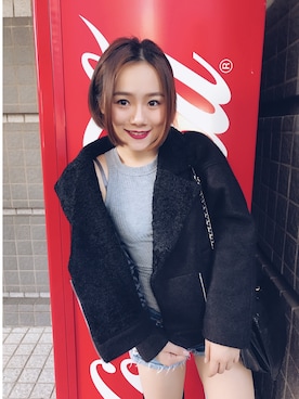 「WINTER STYLE」｜「アイテム（タンクトップ）」を使った、LynnLynnさん（レディース・156cm）の冬コーディネート