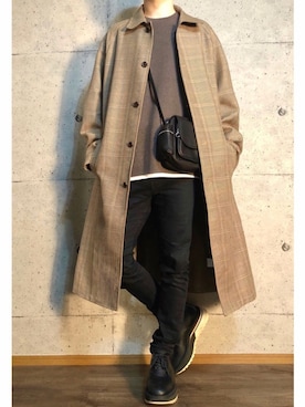 「WYM LIDNM（ウィム バイ リドム）のMILANO RIB HEAVY WEIGHT PO KNIT（ニット/セーター）」を使った、ちひ@インスタ相互フォロバ＊さん（メンズ・170cm）の秋コーディネート