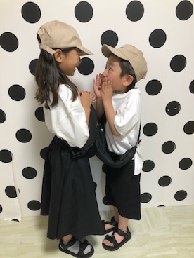 「NIKE（ナイキ）の【NIKE】Heritage Hip Pack（ボディバッグ/ウエストポーチ、ブラック系）」を使った、sssさん（キッズ・120cm）の春コーディネート