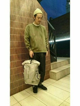 「Gramicci（グラミチ）のアイテム（スウェット）」を使った、naouさん（メンズ・182cm）の春コーディネート