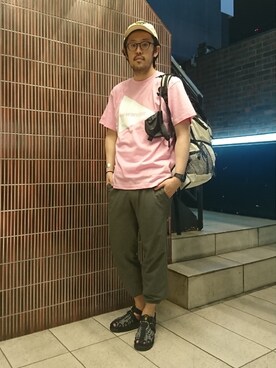 「and wander（アンドワンダー）のアイテム（パンツ）」を使った、naouさん（メンズ・182cm）の春コーディネート