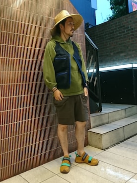 「アイテム（ブルゾン）」を使った、naouさん（メンズ・182cm・30代）の夏コーディネート