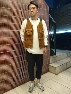 「MANASTASH（マナスタッシュ）のアイテム（ベスト）」を使った、naouさん（メンズ・182cm）の夏コーディネート