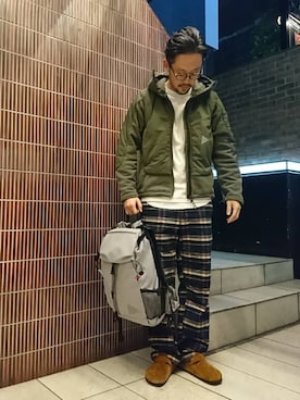 「and wander（アンドワンダー）のアイテム（ジャケット/アウター）」を使った、naouさん（メンズ・182cm）の秋コーディネート