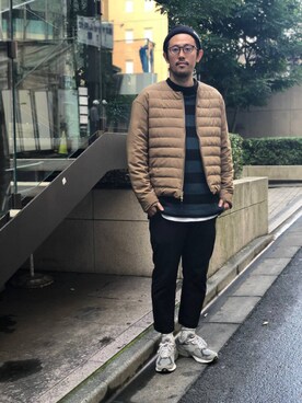 「F/CE. （エフシーイー）のアイテム（ダウンジャケット/コート）」を使った、naouさん（メンズ・182cm）の秋コーディネート