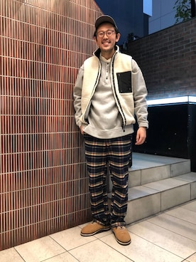 「CHUMS（チャムス）のアイテム（スウェット）」を使った、naouさん（メンズ・182cm）の秋コーディネート