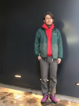 「and wander（アンドワンダー）のアイテム（パンツ）」を使った、naouさん（メンズ・182cm）の冬コーディネート