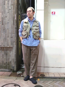 「Gramicci（グラミチ）のアイテム（パーカー）」を使った、naouさん（メンズ・182cm）の秋コーディネート