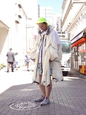「and wander（アンドワンダー）のアイテム（ジャケット/アウター）」を使った、naouさん（メンズ・182cm）の夏コーディネート