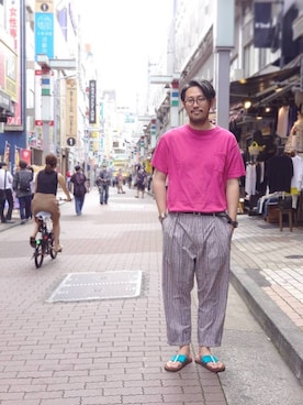 naouさん（メンズ・182cm）の夏コーディネート