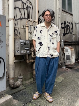 「TIGRE BROCANTE（ティグルブロカンテ）のアイテム」を使った、naouさん（メンズ・182cm）の夏コーディネート