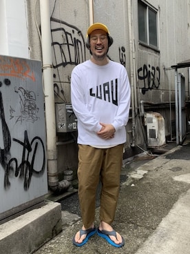 「TIGRE BROCANTE（ティグルブロカンテ）のアイテム（パンツ）」を使った、naouさん（メンズ・182cm）の夏コーディネート