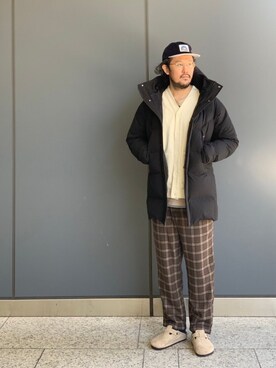 「MANASTASH（マナスタッシュ）のアイテム（カーディガン/ボレロ）」を使った、naouさん（メンズ・182cm）の秋コーディネート