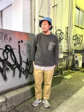 「COBRA CAPS（コブラキャップス）のアイテム」を使った、naouさん（メンズ・182cm）の冬コーディネート