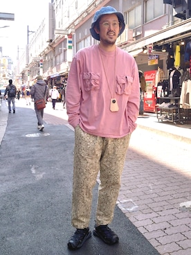 「MANASTASH（マナスタッシュ）のアイテム（キーケース/キーアクセサリー）」を使った、naouさん（メンズ・182cm）の春コーディネート