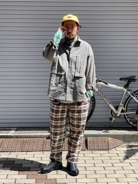 「and wander（アンドワンダー）のアイテム（スニーカー）」を使った、naouさん（メンズ・182cm）の春コーディネート