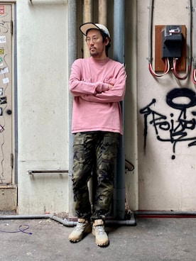 「and wander（アンドワンダー）のアイテム（スニーカー）」を使った、naouさん（メンズ・182cm）の春コーディネート