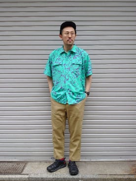 「AlexanderLeeChang（アレキサンダーリーチャン）のアイテム（キャップ）」を使った、naouさん（メンズ・182cm）の春コーディネート