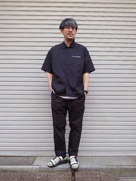「MANASTASH（マナスタッシュ）のアイテム（シューズ）」を使った、naouさん（メンズ・182cm）の春コーディネート