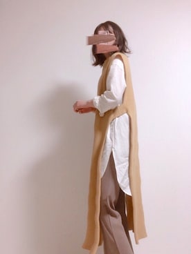 「RETRO GIRL（レトロガール）のタックセミフレアパンツ（その他パンツ）」を使った、kaorunさん（レディース・160cm）の秋コーディネート