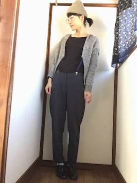 「present（プレゼント）のアイテム（シューズ）」を使った、komunonさん（レディース・166cm）の冬コーディネート