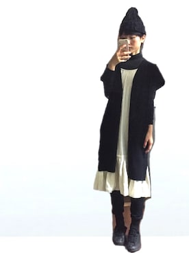 「chou chou de maman（シュシュドママン）のアイテム」を使った、komunonさん（レディース・166cm）の冬コーディネート