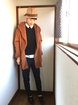 「present（プレゼント）のアイテム（シューズ）」を使った、komunonさん（レディース・166cm）の冬コーディネート