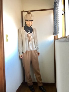 「present（プレゼント）のアイテム（シューズ）」を使った、komunonさん（レディース・166cm）の冬コーディネート